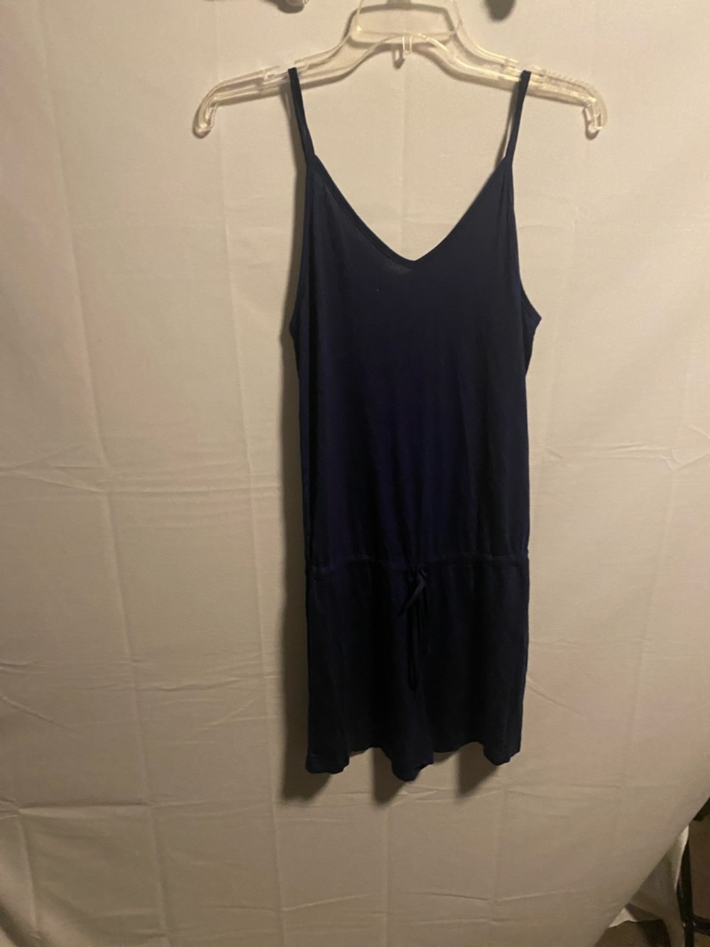Women’s Navy Blue Drawstring Casual Shorts Romper